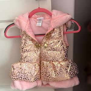 Little Lass Pink and Gold Vest